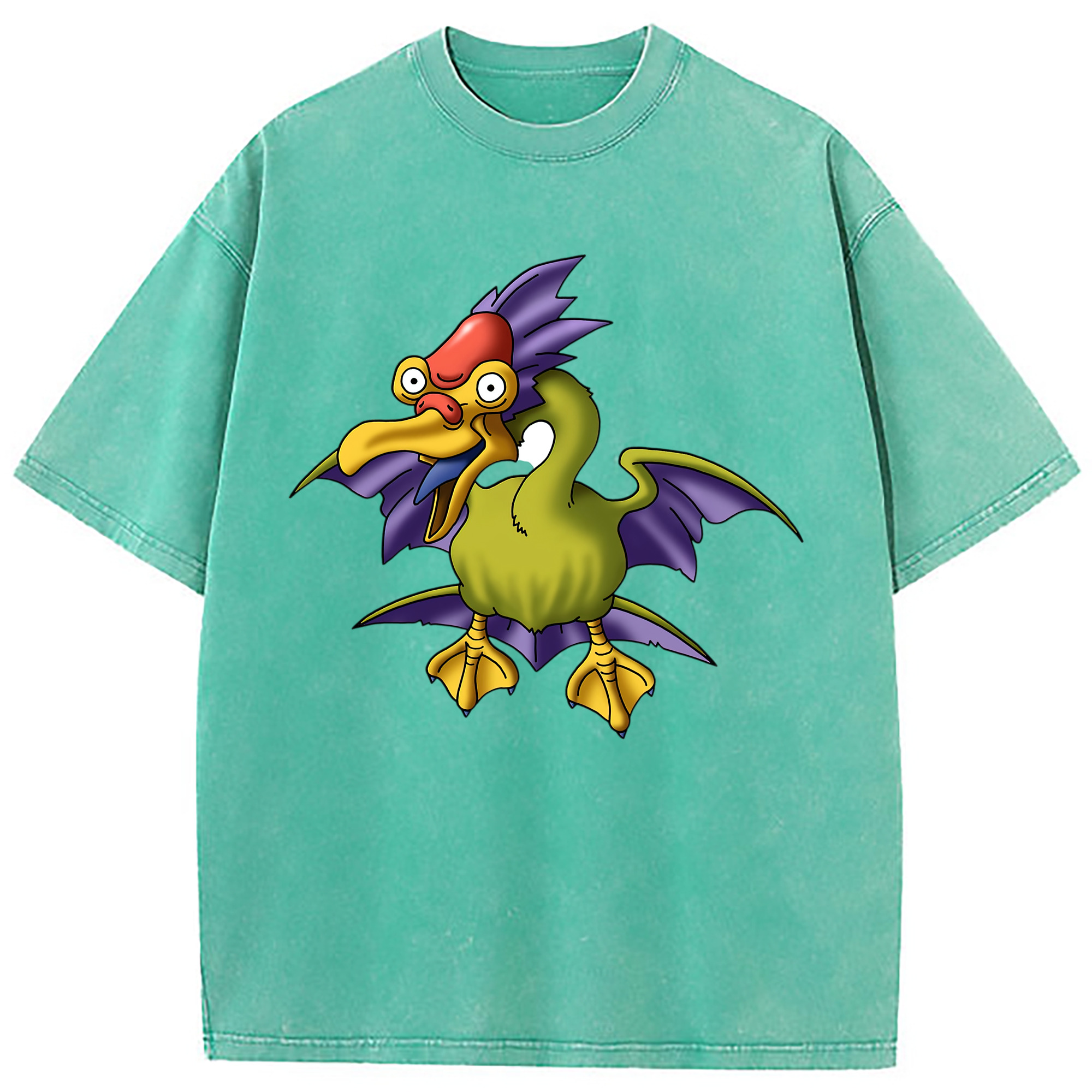 （画像用） ドラゴンクエスト Doragon Kuesuto Dragon Quest 綿100% ヴィンテージ風 半袖Tシャツ（フロントプリント）